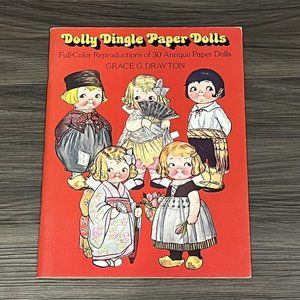 Vintage 1978 Dolly Dingle Paper Doll Book Around The World Grace G Drayton Uncut
